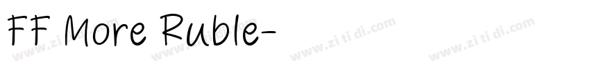 FF More Ruble字体转换